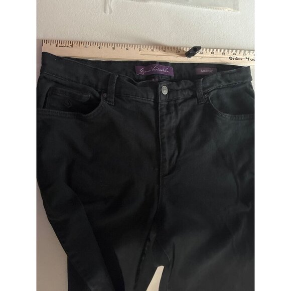 Gloria Vanderbilt Jeans Womens Amanda Size 14 Black High-Rise Slimming Comfort - Picture 4 of 8